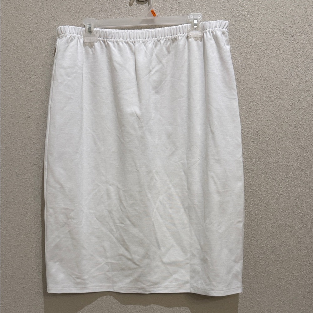 NWT Nuggles 27” classic skirt, white, size 2X